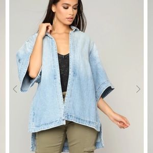 Oversized Denim Jacket | Size Large